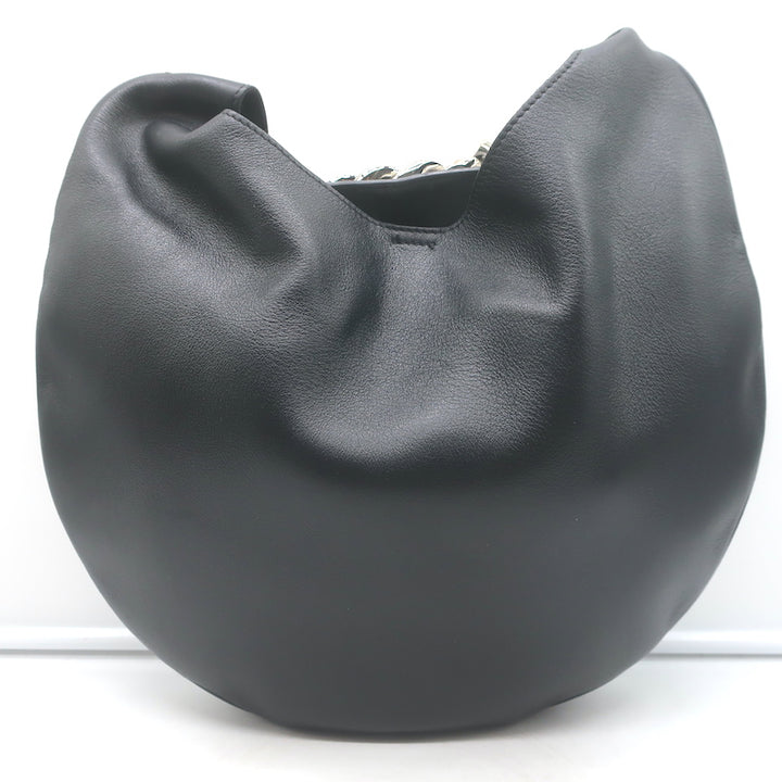 Givenchy Small Infinity Hobo Black Leather Shoulder Bag