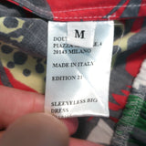 La DoubleJ Sleeveless Big Dress Floral Print Cotton Size Medium Tiered Maxi