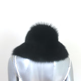 Adrienne Landau Fur Scarf Black/White/Red