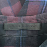 Jenni Kayne Plaid Sleeveless Shirt Dress Burgundy/Black Silk Size Small