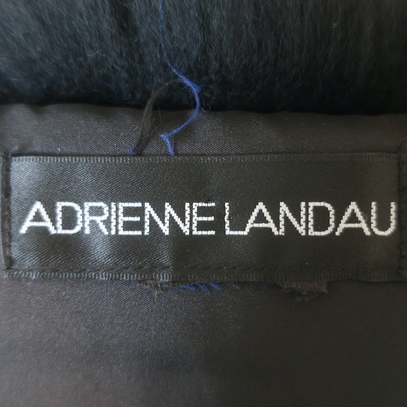 Adrienne Landau Fur Scarf Black/White/Red