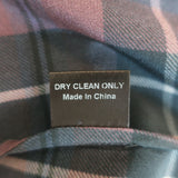 Jenni Kayne Plaid Sleeveless Shirt Dress Burgundy/Black Silk Size Small