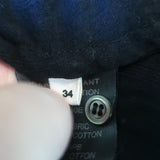 Isabel Marant Etoile Ykaria Ruffle Blouse Black Flocked Cotton Size 34