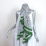 Dolce & Gabbana Shawl Scarf White/Green Polka Dot Print Chiffon