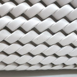 Bottega Veneta Point Slanted Intrecciato Triangle Top Handle Bag White Leather