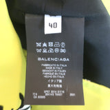 Balenciaga Top Yellow Shadow Floral Print Crepe Size 40 Sleeveless Blouse