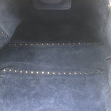 Valentino Rockstud Flap Crossbody Bag Dark Navy Pebbled Leather