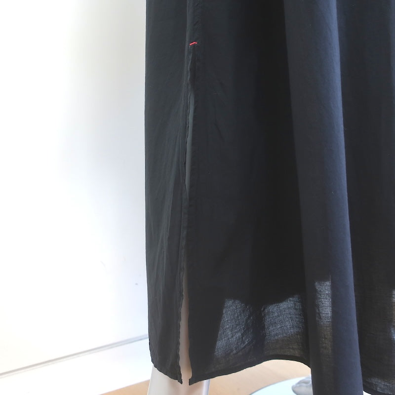 Xirena Boden Long Sleeve Midi Shirt Dress Black Cotton Size Small
