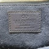 Valentino Rockstud Flap Crossbody Bag Dark Navy Pebbled Leather