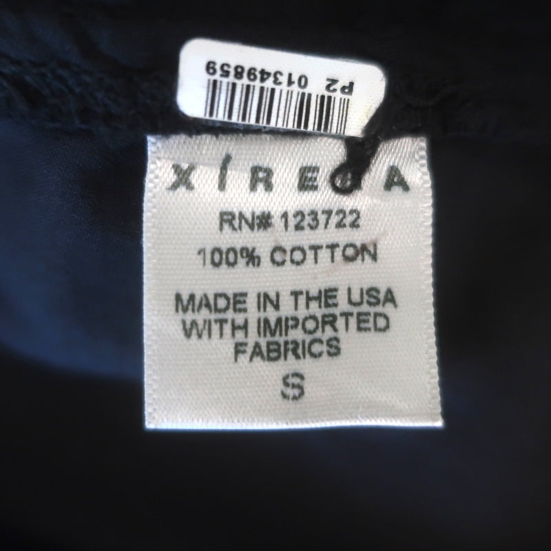 Xirena Boden Long Sleeve Midi Shirt Dress Black Cotton Size Small