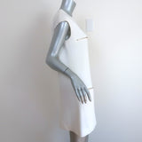 Stella McCartney Zip-Pocket Mini Dress White Stretch Crepe Size 40