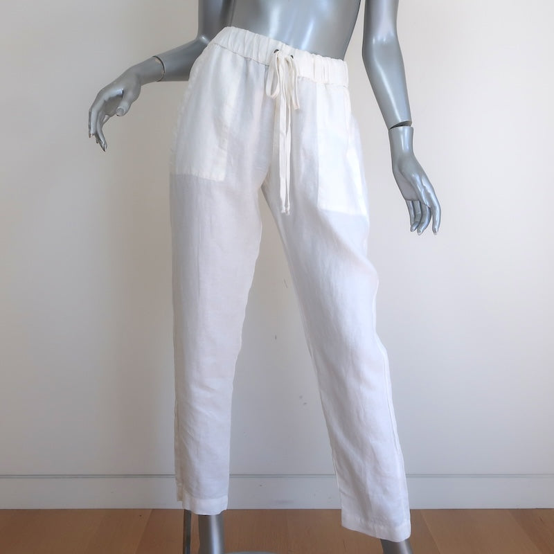 Enza Costa Linen Easy Pants White Size 2