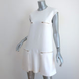 Stella McCartney Zip-Pocket Mini Dress White Stretch Crepe Size 40