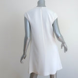 Stella McCartney Zip-Pocket Mini Dress White Stretch Crepe Size 40