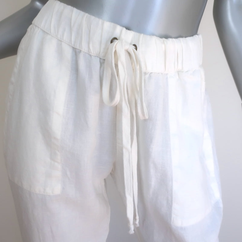 Enza Costa Linen Easy Pants White Size 2