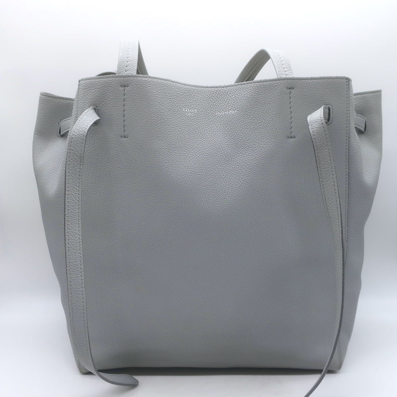 Celine Small Cabas Phantom Tote Blue Gray Soft Grained Leather