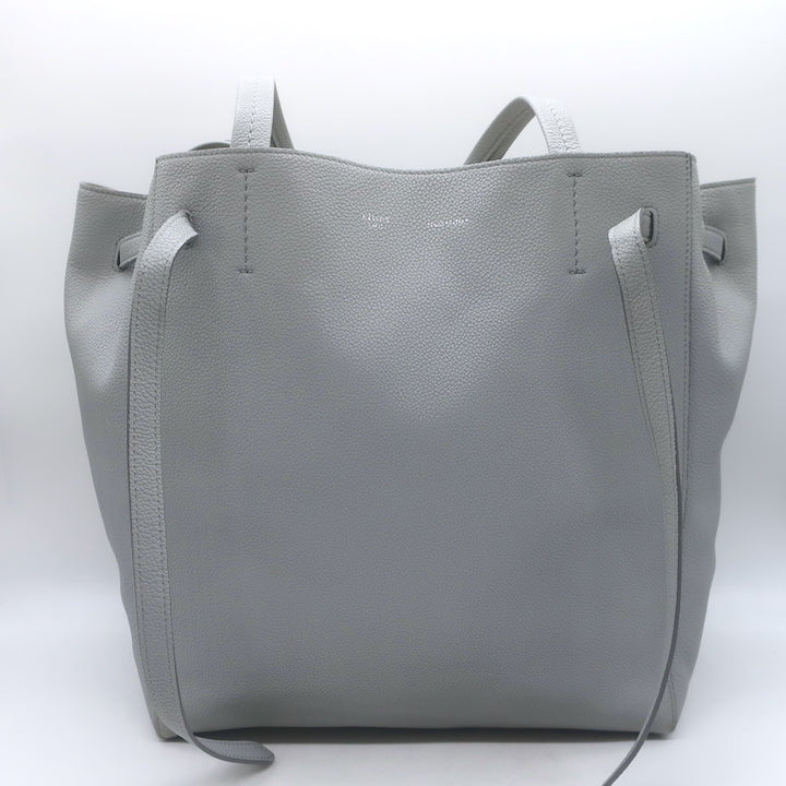 Celine Small Cabas Phantom Tote Blue Gray Soft Grained Leather