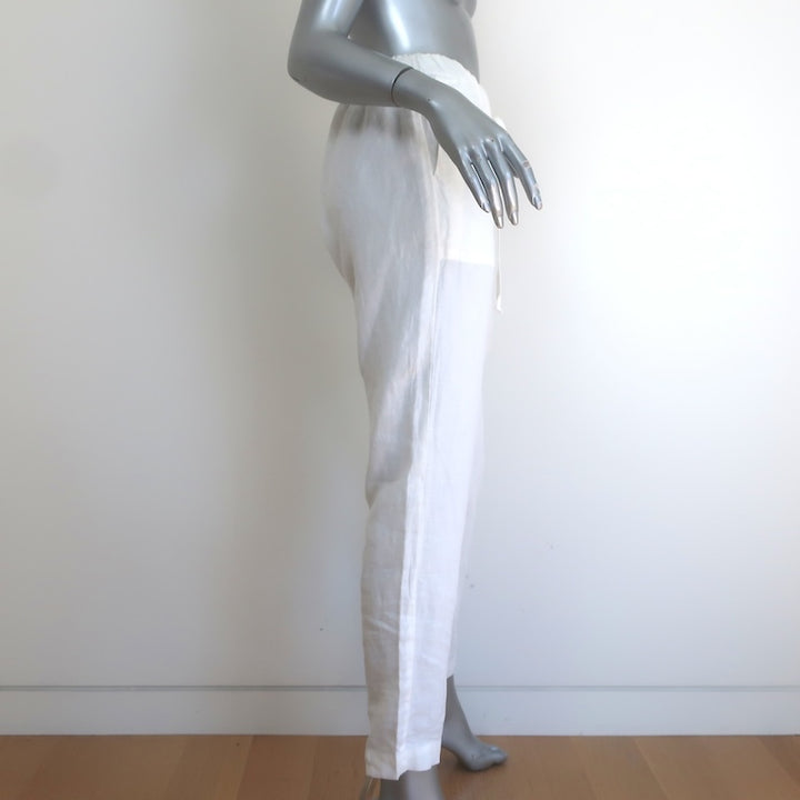 Enza Costa Linen Easy Pants White Size 2