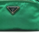 Prada Tessuto Front-Pocket Cosmetic Bag Emerald Green Nylon Small Pouch