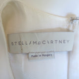 Stella McCartney Zip-Pocket Mini Dress White Stretch Crepe Size 40