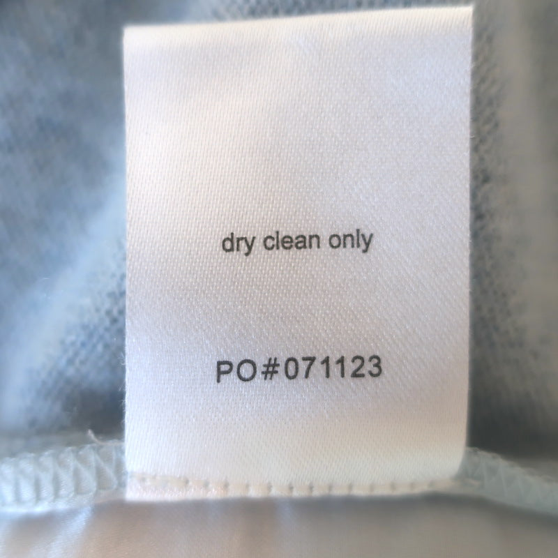 Brazeau Tricot Cashmere Mixed Media Button Down Shirt Light Blue Size 0