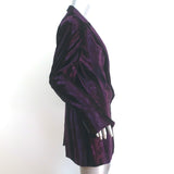 Dries Van Noten Blanchet Blazer Purple Pony Hair Size 42 One-Button Jacket NEW