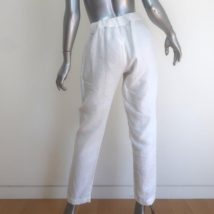 Enza Costa Linen Easy Pants White Size 2