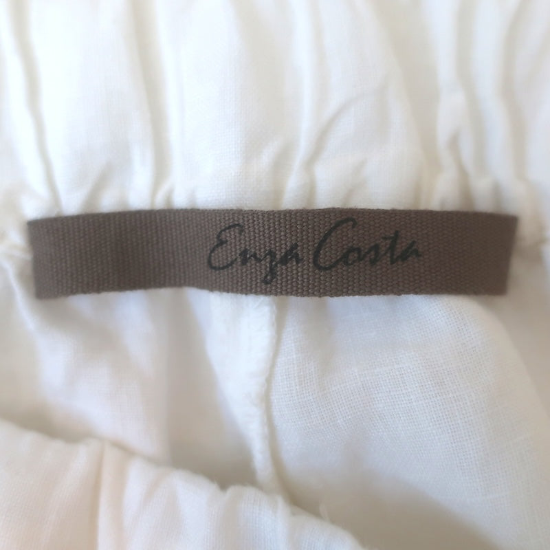 Enza Costa Linen Easy Pants White Size 2