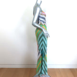 Diane von Furstenberg Printed Sheer Maxi Dress Multicolor Chiffon Size Small