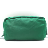 Prada Tessuto Front-Pocket Cosmetic Bag Emerald Green Nylon Small Pouch