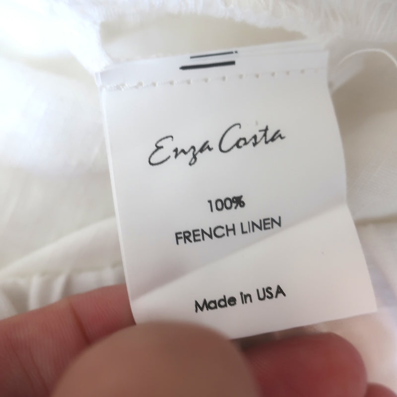 Enza Costa Linen Easy Pants White Size 2