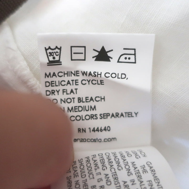 Enza Costa Linen Easy Pants White Size 2