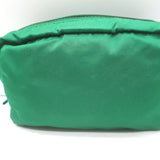 Prada Tessuto Front-Pocket Cosmetic Bag Emerald Green Nylon Small Pouch