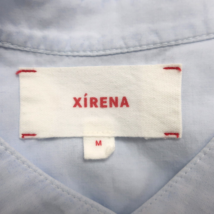 Xirena Flutter Sleeve Top Luna Light Blue Lace-Trim Cotton Size Medium