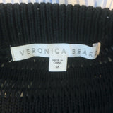 Veronica Beard South Beach Mixed Media Tank Top Navy Knit & Stripes Size Medium