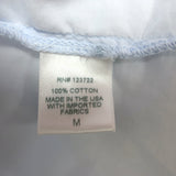 Xirena Flutter Sleeve Top Luna Light Blue Lace-Trim Cotton Size Medium