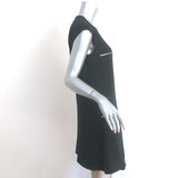 Stella McCartney Zip-Pocket Mini Dress Black Stretch Crepe Size 40