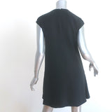 Stella McCartney Zip-Pocket Mini Dress Black Stretch Crepe Size 40