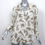 L'Agence Camille Blouse Ivory Leopard Print Size Extra Large 3/4 Sleeve Top