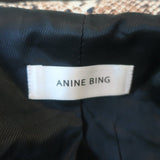 Anine Bing Double Breasted Blazer Madeleine Beige Snakeskin Print Size Medium