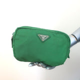 Prada Tessuto Cosmetic Bag Kelly Green Nylon Mini Pouch