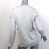 Zadig & Voltaire Nosfa Wings V-Neck Sweater Oatmeal Merino Wool Size Small