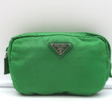 Prada Tessuto Cosmetic Bag Kelly Green Nylon Mini Pouch