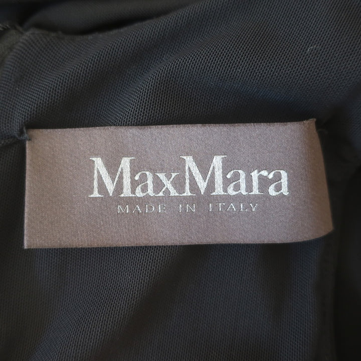 Max Mara Sleeveless Draped Jersey Jumpsuit Black Size Medium
