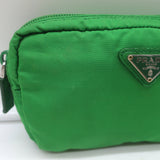 Prada Tessuto Cosmetic Bag Kelly Green Nylon Mini Pouch