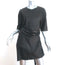IRO Leather Wrap Dress Abigail Black Size 40 Short Sleeve Mini