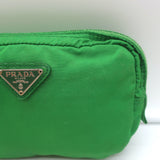 Prada Tessuto Cosmetic Bag Kelly Green Nylon Mini Pouch