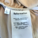 Reformation Shea Strapless Ruched Cheetah Print Mesh Midi Dress Size Large NEW