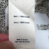 L'Agence Camille Blouse Ivory Leopard Print Size Extra Large 3/4 Sleeve Top