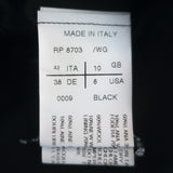 Rick Owens Blazer Black Wool-Silk Size 40 One-Button Jacket